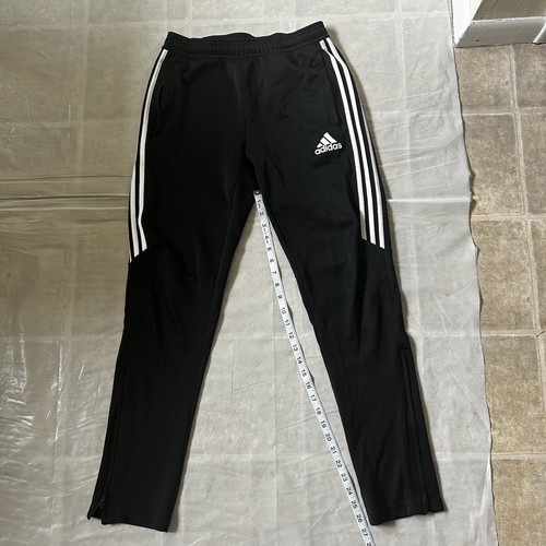 Adidas Youth Black & White Stripe Tiro Pants Youth XL Zipper Leg Fútbol Soccer - Picture 8 of 9