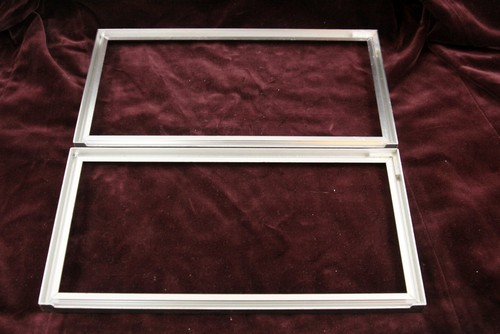 Juego de 2 marcos de fotos de aluminio liso tamaño inusual 12,5" x 6,5" sin vidrio  - Imagen 4 de 4