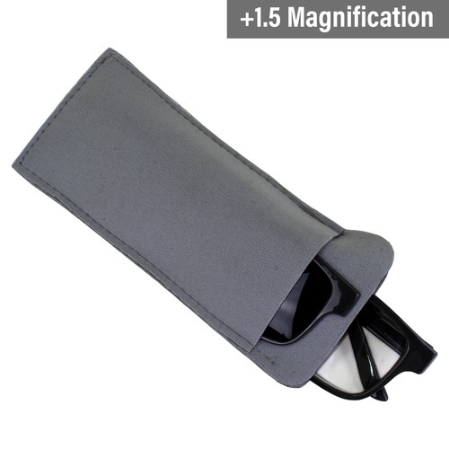 Gafas de lectura Global Vision + marco gris de aumento de 1,5 con lente transparente - Imagen 3 de 7