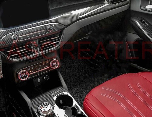 Carbon Fiber Console Breather Air Conditioning Button Trim For Ford Focus MK4 2020 - Picture 3 of 6