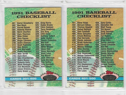 1991 Stadium Club Baseball Cards (You pick to complete your set) - Picture 318 of 321