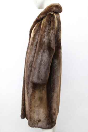 EXCELLENT NATURAL BROWN ARCTIC BEAVER FUR COAT JACKET WOMEN WOMAN SZ 2-4 PETITE - Picture 2 of 3