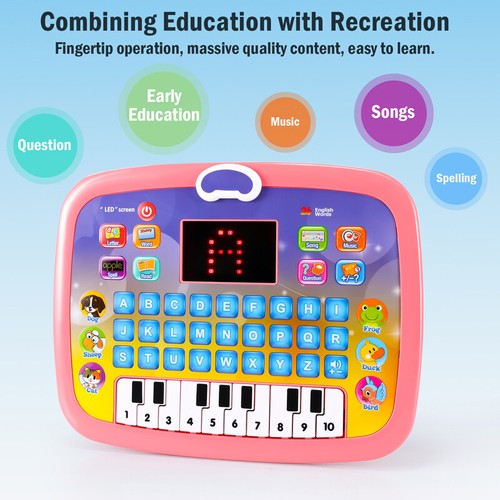 Tablet Interactive Electronic Learning Toy Gift LED Screen Alphabet Numbers Word - Picture 4 of 17