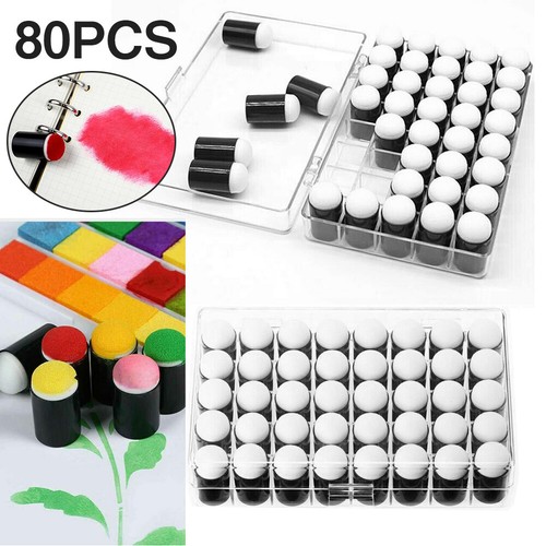 40Pcs Finger Sponge Daubers Paint Ink Pad Stamping Brush Crafts