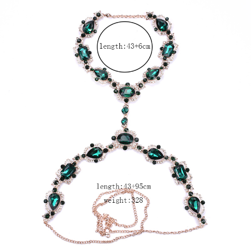 Neu Mode Kristall Strass Taille Kette Halskette Körper Ketten Halskette Schmuck - Bild 13 von 29