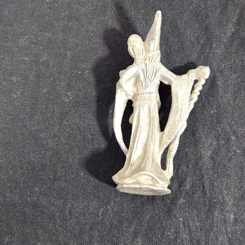 VINTAGE 1980's Gallo 3-inch Tall Pewter Wizard with Staff Spell Book And Owl - Picture 23 of 24