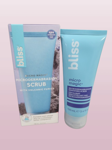 BLISS MICRODERMABRASION SCRUB 3.4 OZ BOXED LOT OF 2 - Picture 2 of 3
