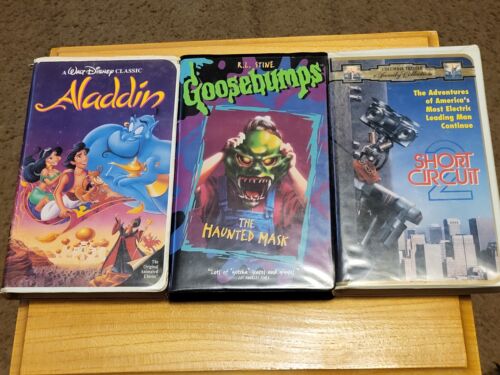 goosebumps the haunted mask @ short circuit 2 @aladdin VHS, READ B4 buy - Imagen 3 de 11