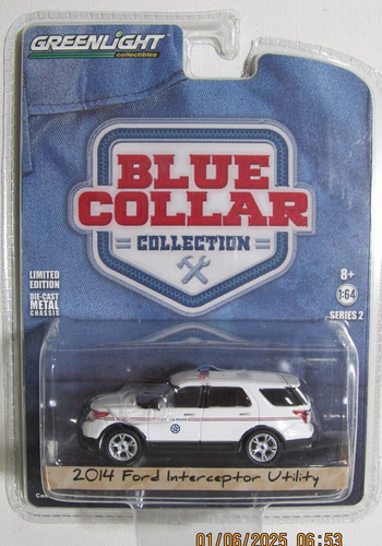 Ford Interceptor 2014 Greenlight Blue Collar serie 2 utilitario policía postal - Imagen 3 de 7