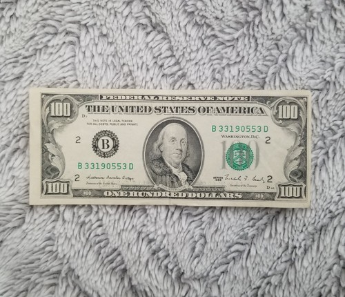 Vintage 100 Dollar Bill 1988 "B" Rare, "Off Center" Error Unevenly Centered $100 - Picture 12 of 12