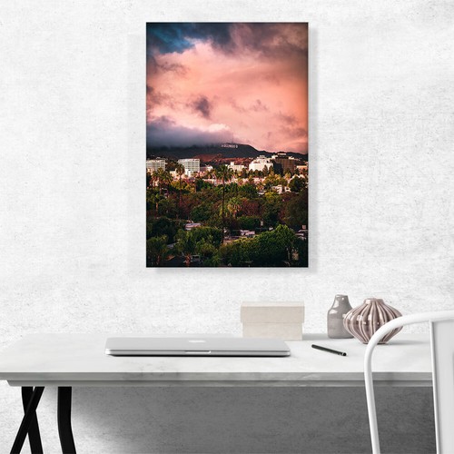 ARTCANVAS Palm Trees of Hollywood Los Angeles Canvas Art Print - Picture 3 of 15