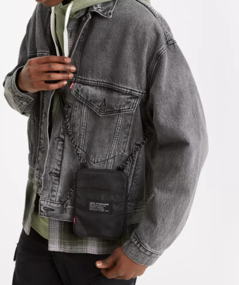 Levis Premium Mens Cottonized Hemp Stay Loose Trucker Jean Jacket Grey NEW | eBay