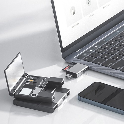 Card Pin Type-c Storage Box Easy Access Reader Laptop Multi-function