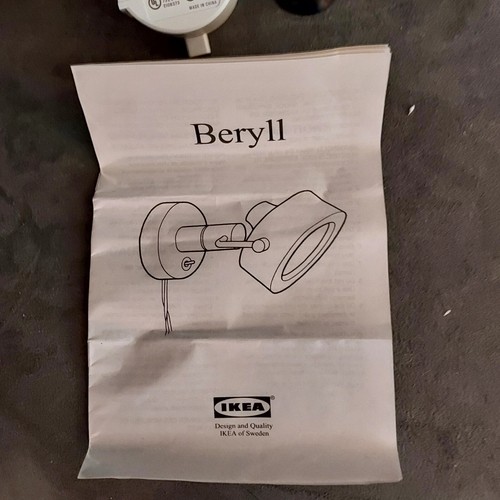 Mountable Swivel Head Adjustable Spotlight Ikea Beryll 20 Watt, New Open Box - Picture 3 of 4