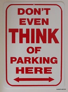 Plastic-Sign-Dont-Even-Think-of-Parking-Here-Garage-Bar-Decor-Biker-motorcycle