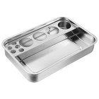  1pc Metal Therapist Tray Stainless Steel Plate Thickened Square Tool Tray with