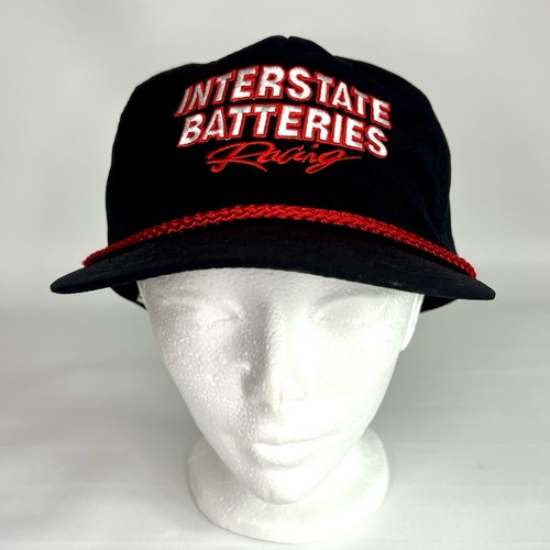 Interstate Batteries Racing Hat Vintage Black Snapback Baseball Cap - Imagen 1 de 9