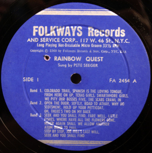 Pete Seeger - Rainbow Quest - LP - Very Good Plus (VG+) - Picture 1 of 2