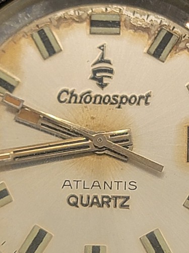 Chronosport Atlantis Quartz Mens Watch Swiss Made Day Date Stainless Steel 👁 - Picture 4 of 23