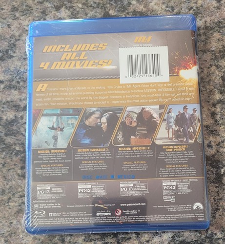 Mission Impossible Collection 1,2,3,4 Ghost Protocol Blu-Ray NEVER TRUST STOCK - Picture 2 of 2