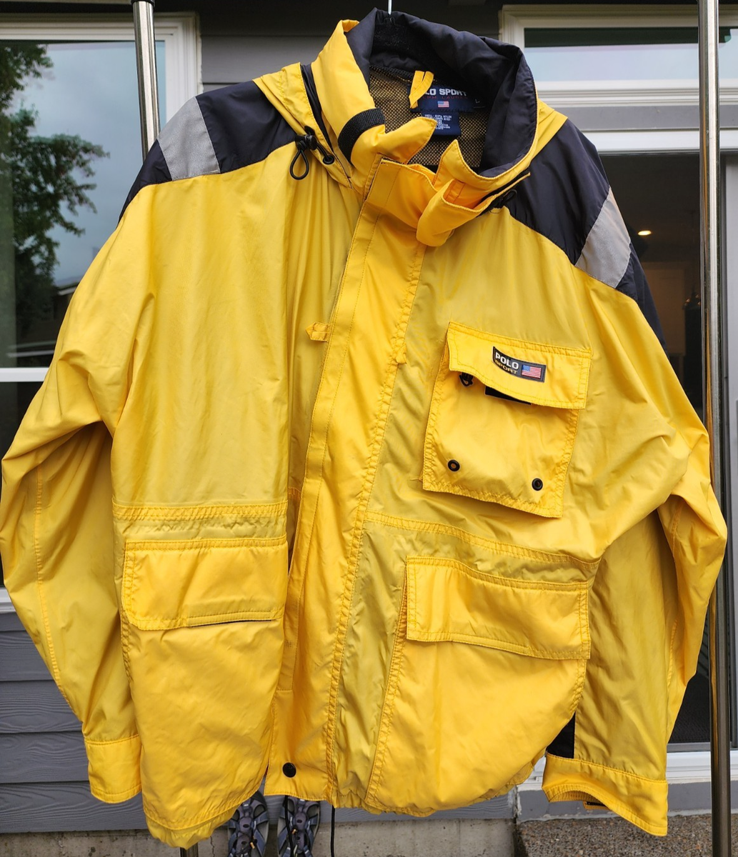 POLO SPORT イエロー ナイロンジャケット Vintage 90s Polo Sport Ralph Lauren Yellow Nylon Windbreaker
