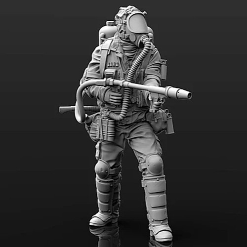 Unpainted Unassembled 1/35 Resin Zombie Killer white model kit scene model # - Picture 6 of 6