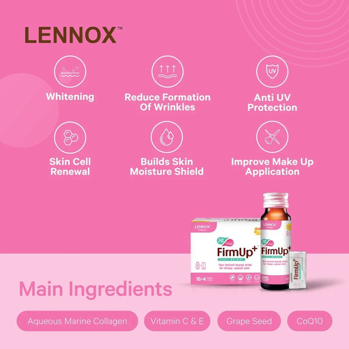 50ml X 20 Bottles LENNOX Firm Up Bright Collagen 16 + 4s Beauty Drink NEW - Picture 7 of 12