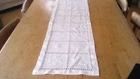 VINTAGE 1980'S EMBROIDERED LINEN TABLE RUNNER - 27.5  X 87 CM
