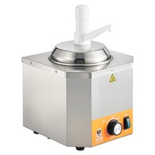 Commercial Hot Fudge & Cheese Dispenser 2.4L Electric Warmer w/ Pump 86-230°F