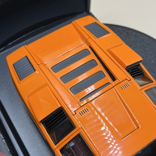 Kyosho 1/18 Lamborghini Countach LP400 Orange Diecast Rare 08321P - Picture 13 of 16
