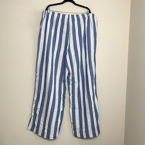NWT Old Navy High-Waisted Crinkle Gauze Super Wide Leg Pants Stripe XXL Tall - Picture 5 of 6