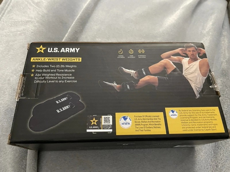 U. S. Army 2 Pack Ankle/Wrist Weights 2lbs Each Brand New