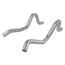 For Chevy Malibu 64-67 Aluminized Steel Gray Prebend Tailpipes w/o Tips