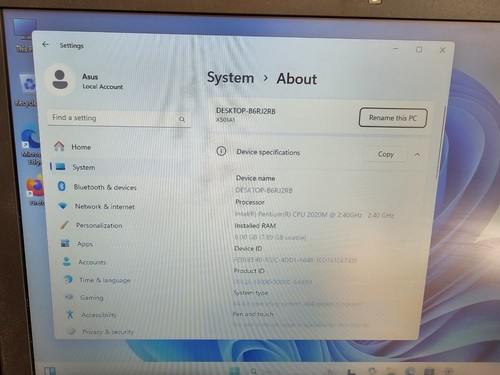 Asus X501A Intel Pentium 2020 240GB SSD 8GB RAM Win 11 Webcam HDMI 15.6" Laptop - Picture 15 of 19