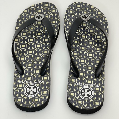 Tory Burch Damen-Flip-Flops Größe 8 schwarz Logo Zehenstegsandalen Freizeit - Bild 21 von 21