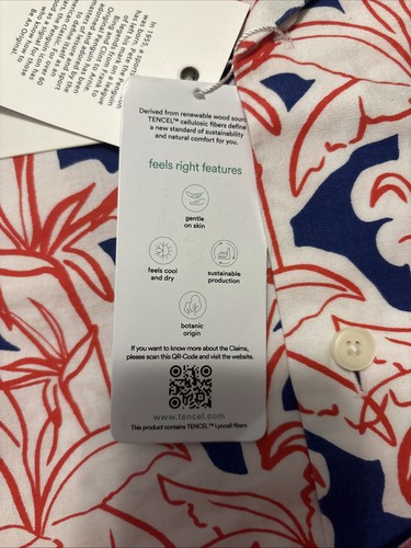Original Penguin Men's Short Sleeve Hawaiian Floral Button-Down Shirt Size Large - Picture 17 of 18