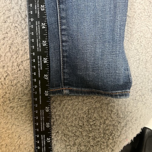 J Crew Damenjeans 27 x 28 blau 10" hoher Bund Skinny Stretch Denim klassische Passform - Bild 5 von 9