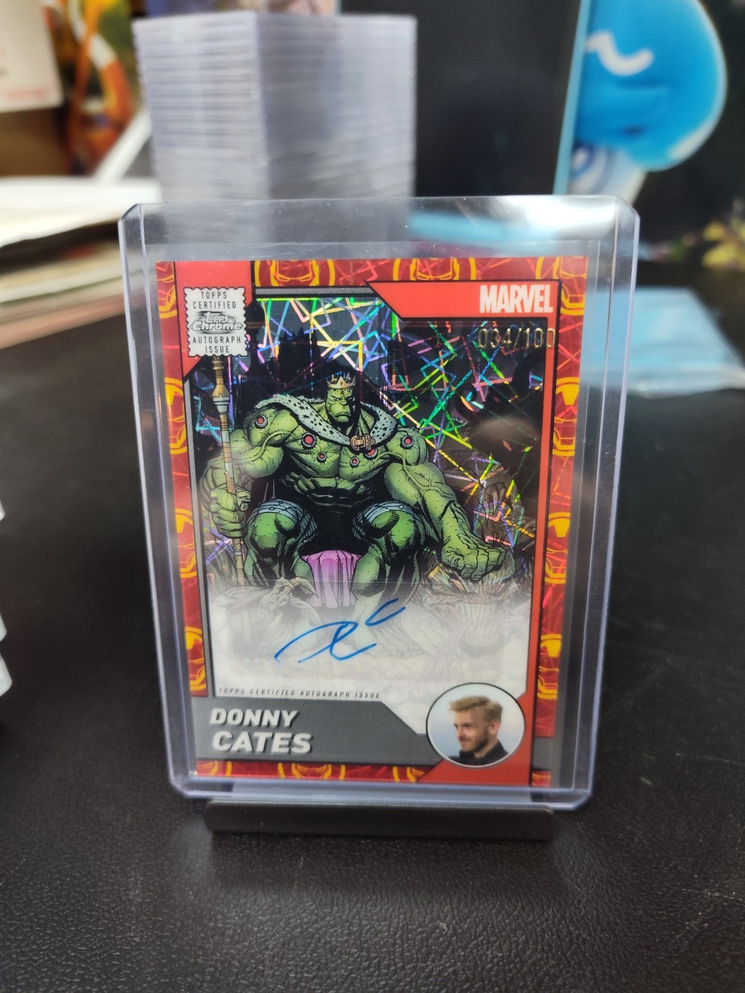 2025 Topps Chrome Marvel Iron Man Red Gold Hulk Donny Cates Artist Auto /100