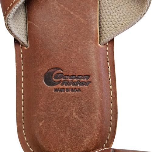 OCEAN RIDER men's Original Classic LEATHER Flip Flop made in the USA Size 9 - Picture 9 of 13
