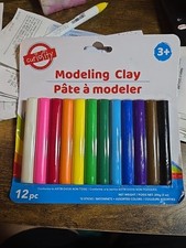 Modeling Clay New Sealed Package, 12 Sticks, 12 Colors, Mfg by Curiosity, For 3+