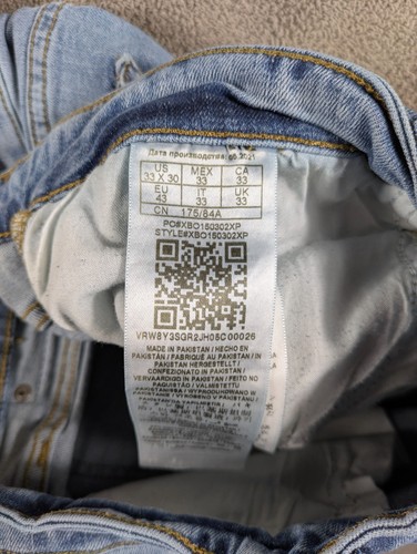 Guess Jeans Herren 33X30 Blau Denim Medium Rise Tapered Slim Halsted Fit Distressed - Bild 14 von 15