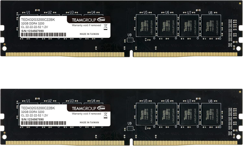 TEAMGROUP Elite DDR4 64GB Kit (2 X 32GB) 3200Mhz (PC4-25600) CL22 Unbuffered Non - Picture 12 of 12