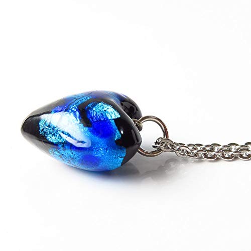 [PIEDRA DORADA] Colgante de vidrio luciérnaga en forma de corazón con cadena recuerdo Okinawa - Imagen 4 de 5