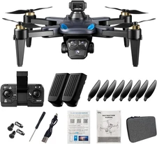 GPS Drone with 4K Dual Camera for Adults,Foldable HD Drones for Kids&Beginners,3