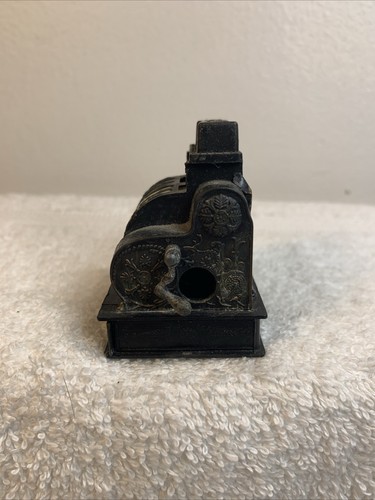 Vintage 1980s Cast Iron Metal Cash Register Pencil Sharpener Rare See Pics Works - Picture 4 of 17