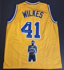 Jamaal Wilkes Signed SF Warriors Jersey Beckett COA XL #41 HoF 2012 Display