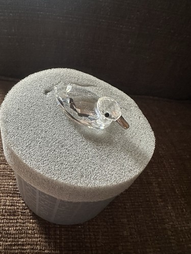 Statuina anatra in cristallo Swarovski con scatola di presentazione