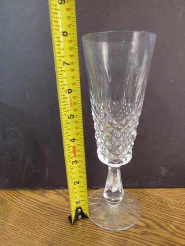 VINTAGE WATERFORD LISMORE CRYSTAL CHAMPAGNE FLUTE 7-3/4" TALL (EZS004003) - Picture 5 of 5