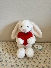 Jellycat Bashful Bunny with Heart - BNWT VHTF Retired Fast Shipping 