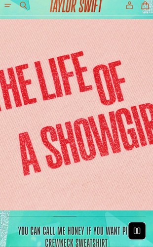 Neu Etikett Taylor Swift Showgirl Merch rosa honigfarbenfarben Sweatshirt großer Pullover L XL 2XL - Bild 3 von 15